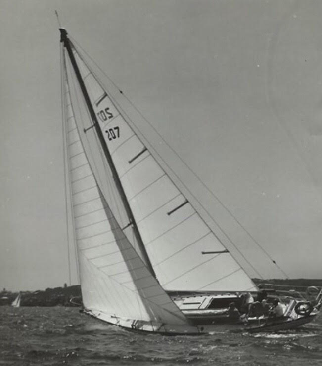 Akala finishing the 1964 Sydney to Hobart