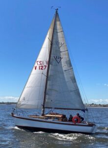 Julia Jane under sail on Port Phillip.