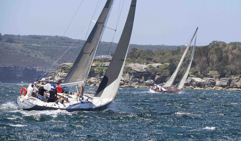 Mercedes IV, in the 50th Anniversary Admiral's Cup reunion on Sydney Harbour.