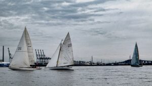 Three yachts during race 9